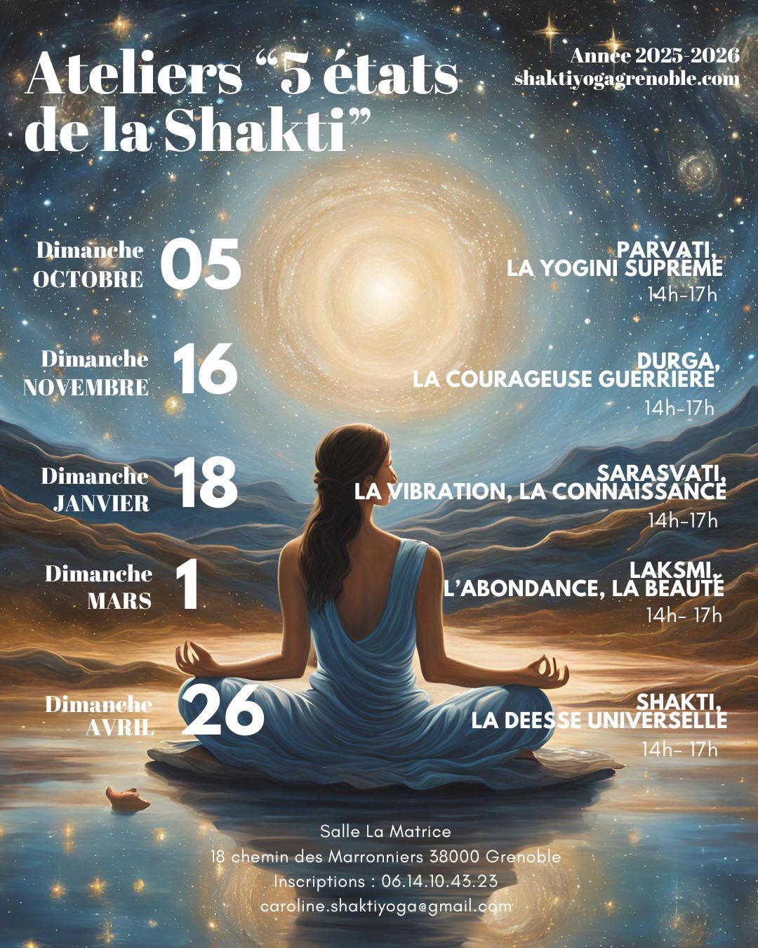 Ateliers 5 états de la Shakti
